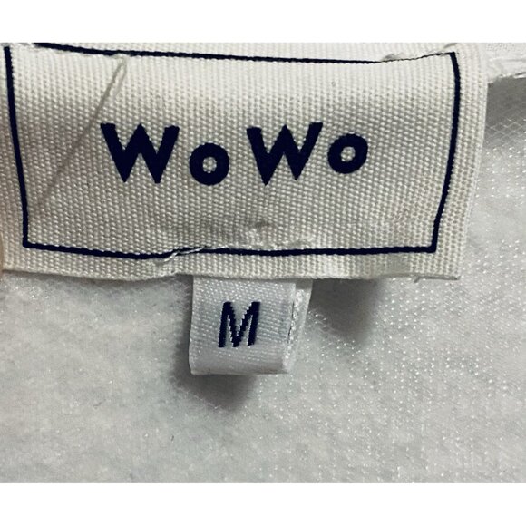 WoWo Top Womens Medium Embroidered Tulle Coverup Open Front Cardigan Boho Flirty - Picture 5 of 7